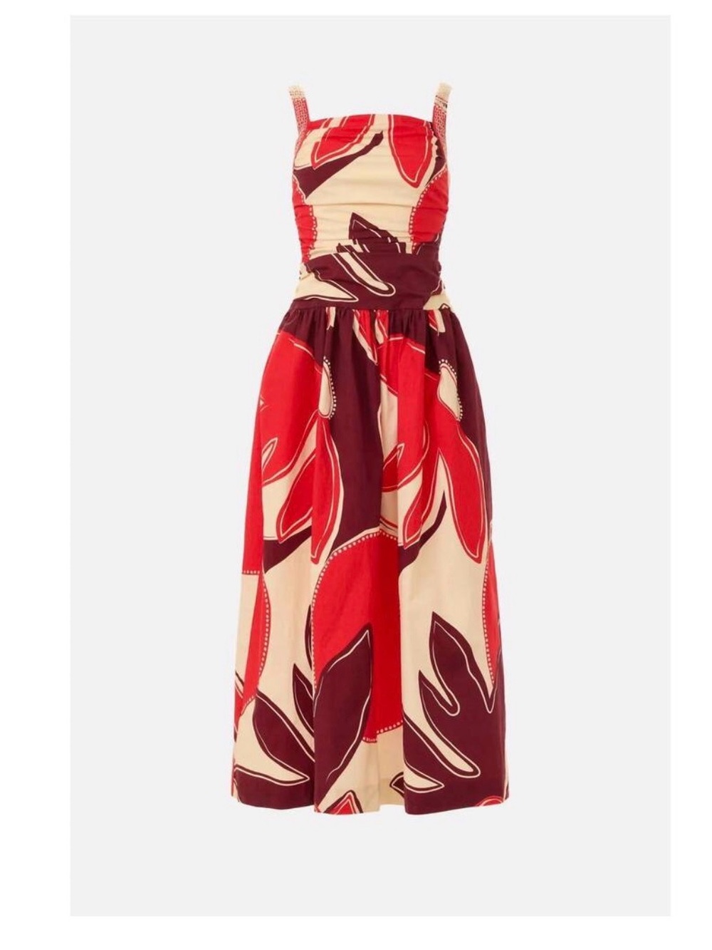 Mon Renn Sandro Palms Midi Dress Size Large - Picture 7 of 9